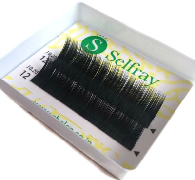 【Selfray】マットフラットラッシュ Jカール/ブラック　フラットラッシュ　マツエク