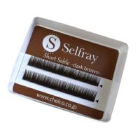 【Selfray】下まつげ（カラー）Jカール 太さ0.20mm ダークブラウン