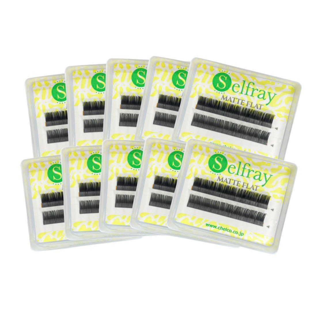 【Selfray】マットフラットラッシュ Dカール/ブラック 10ケースセット