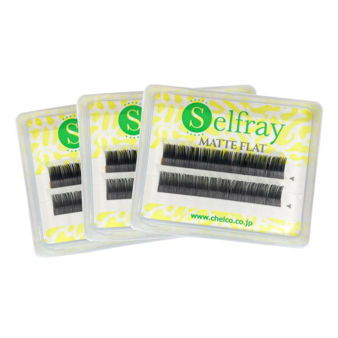 【Selfray】マットフラットラッシュ Dカール/ブラック 3ケースセット
